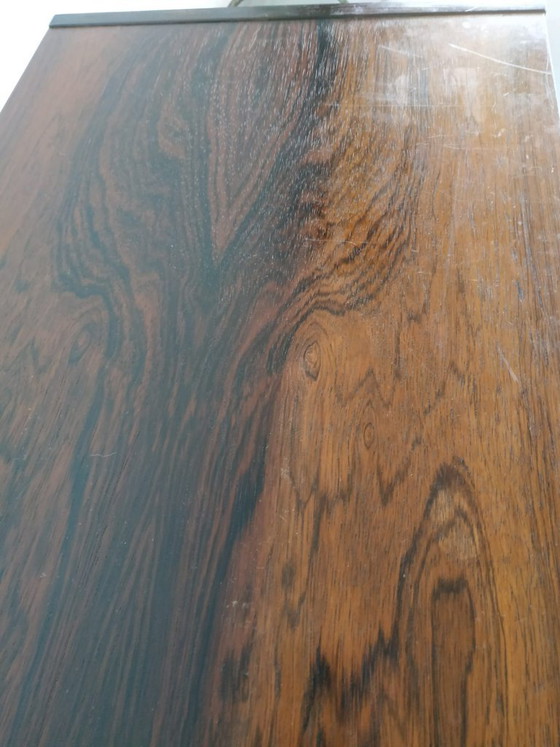 Image 1 of Buffet/armoire murale vintage danoise des années 1970 en palissandre avec portes coulissantes