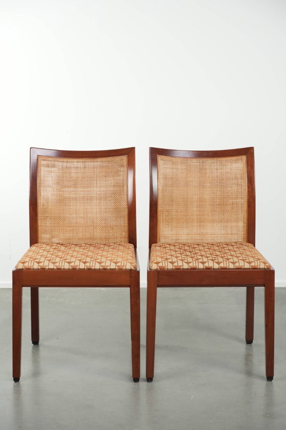 Image 1 of 6 chaises de salle à manger Schuitema de style Art déco avec dossier en osier, de la série Shaker