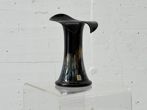 Image 1 of Iridescent EISCH studio glass vase, signed, 1970s