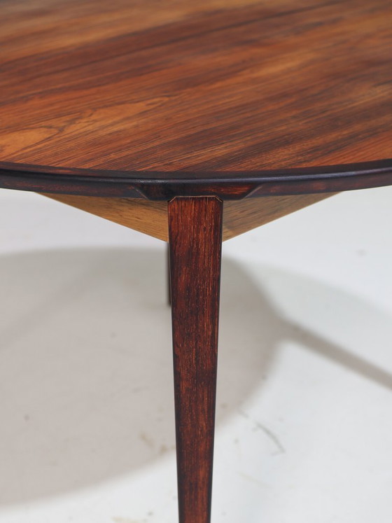 Image 1 of Henry Rosengren Hansen round extendable dining table rosewood
