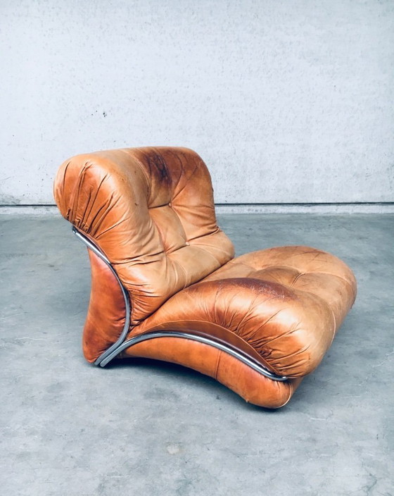 Image 1 of Midcentury Modern Italian Design 'COROLLA' Leather Sectional Sofa by I.P.E. Italy 1970's