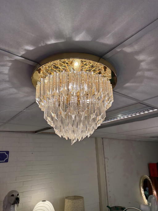 Vintage Murano glass ceiling light, Novaresi, Italy 1980s