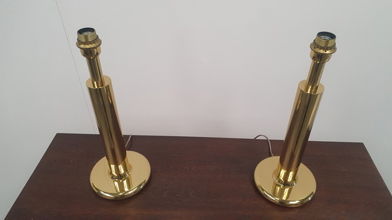 Image 1 of 2x Regency Messing Tischlampe Baulmann Leuchten, Deutschland 1980er