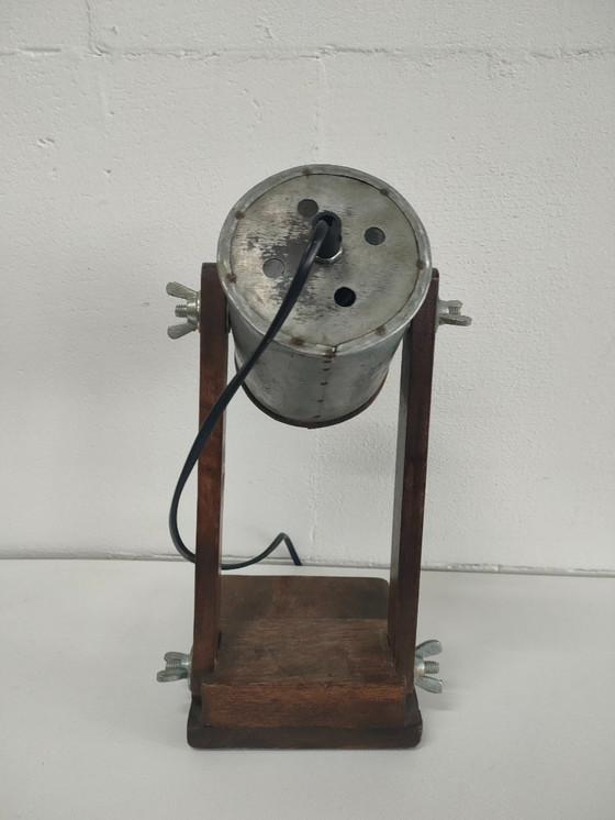 Image 1 of Retro tafellamp nachtkastlampje bliklamp