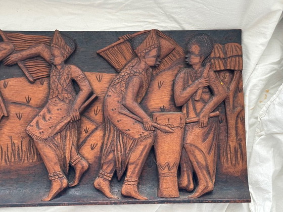 Image 1 of African Wood Carving Signed