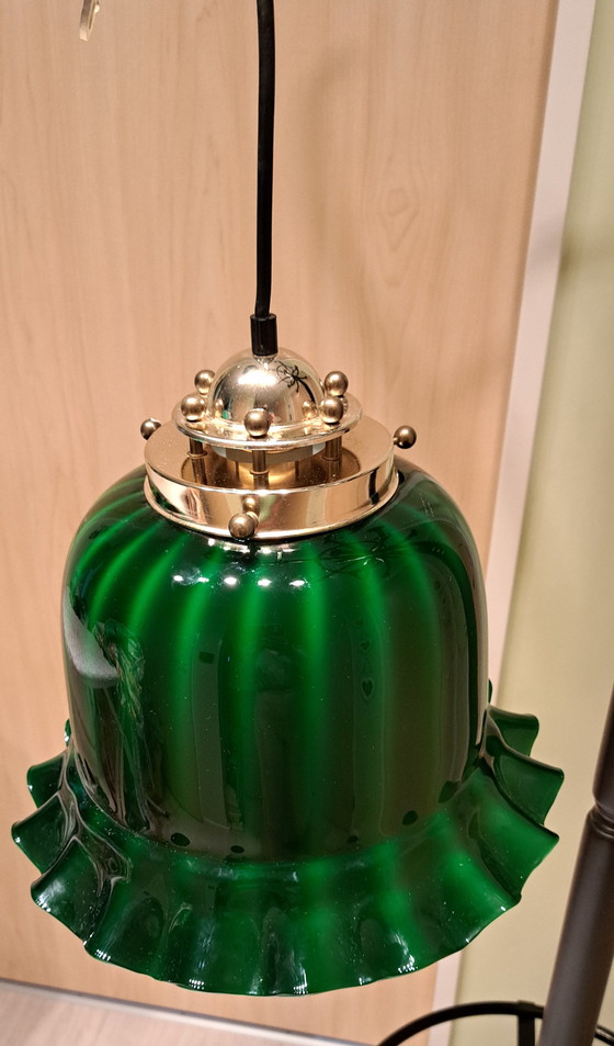 Image 1 of Pendelleuchte d'epoca Peill & Putzler - Grün, anni '70
