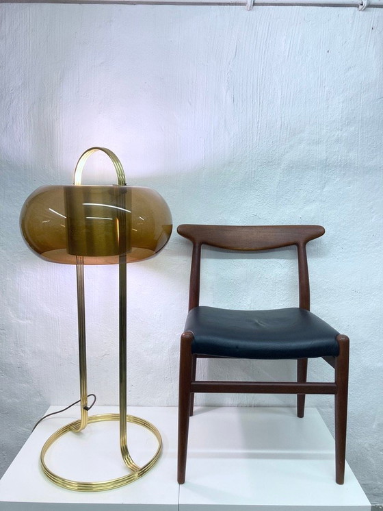 Image 1 of Lámpara de pie 70s space age de Temde latón plástico