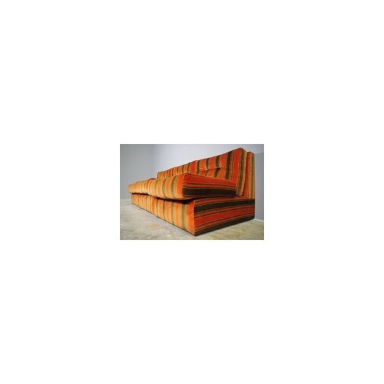 Image 1 of Set of 3 vintage striped armchairs, 1970s