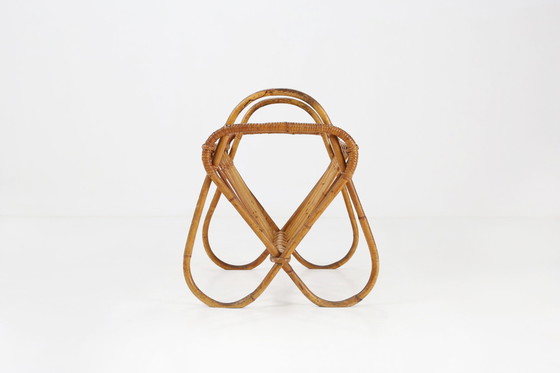 Image 1 of Portariviste in rattan vintage francese degli anni Cinquanta