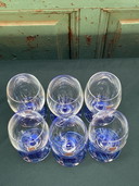 6x Schott Zwiesel Glasses on Cobalt Blue Foot