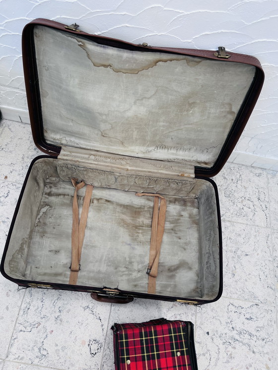 Image 1 of Coppia di valigie decorative scozzesi d'epoca