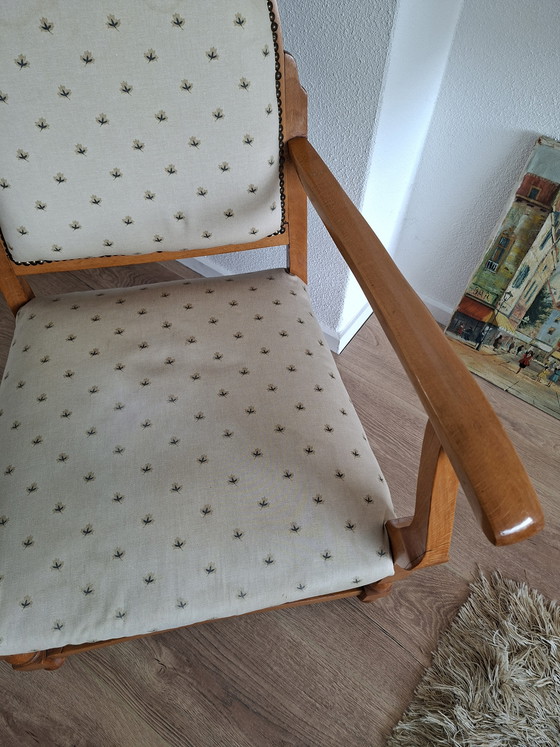 Image 1 of Fauteuil vintage classique – années 1950/60 – style Louis XV