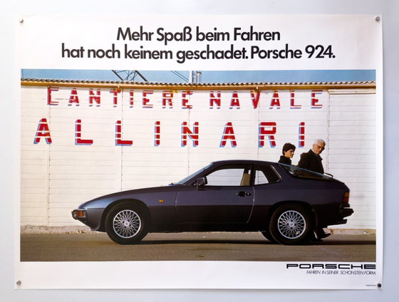 Image 1 of 🚗 Porsche 924 – More Driving Pleasure – c. 1979–81 – Original Poster by Porsche AG | 102 x 76 cm