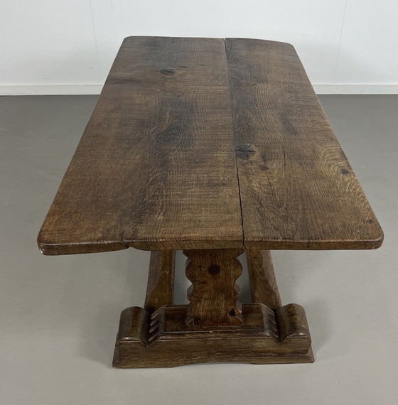 Image 1 of Vintage brutalist coffee table oak oak 