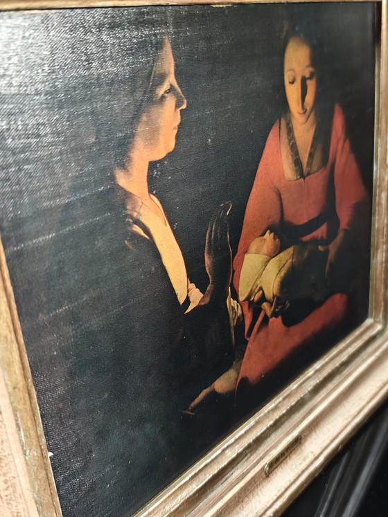 Image 1 of De geboorte van Christus door Georges de La Tour, midden 20e eeuw