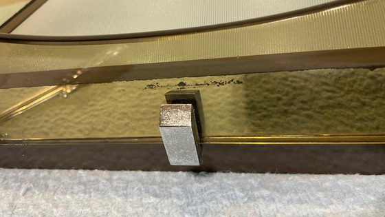 Image 1 of Vintage Italian smoked glass ceiling lamp