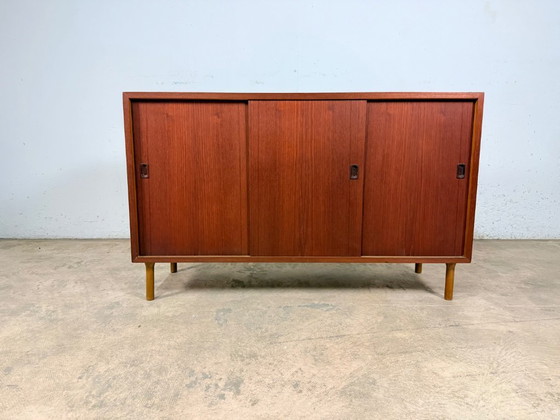 Image 1 of Commode en teck de Kajsa & Nils Nisse Strinning for String, années 1960