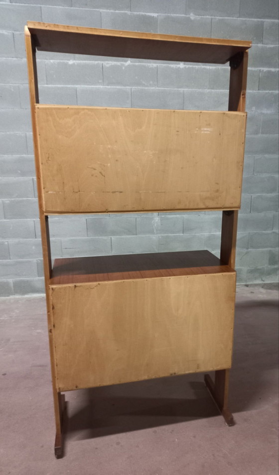 Cabinet with drop-down door, Wood, Brass, Brown (photo 6 of 6)