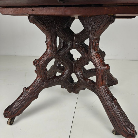 Image 1 of Black Forest Center Table by Matthijs Horrix for Horrix The Hague, 1890s