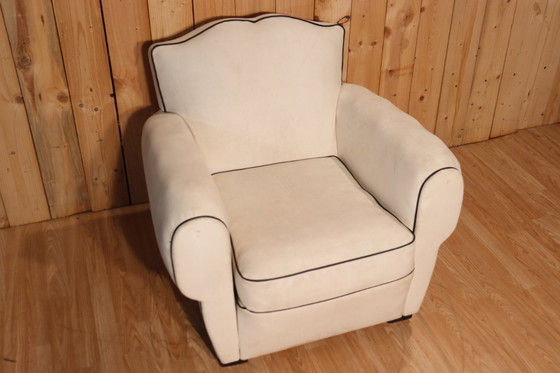 Image 1 of Weißer Ledersessel
