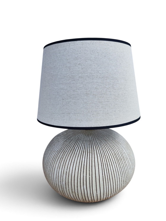 Grote Italiaanse keramische lamp uit de jaren 60 – Tafellampen, Ceramic, Textile (photo 8 of 9)