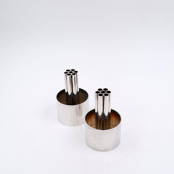 Image 1 of Coppia di candelabri in argento - Italia