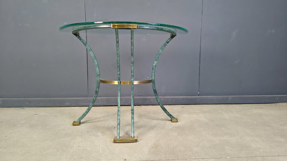 Image 1 of Vintage brass and metal console, 1970s - France
