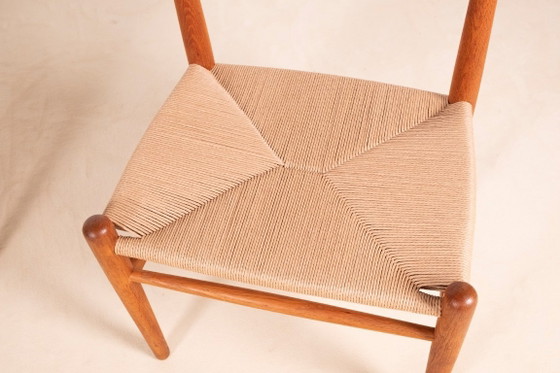 Image 1 of 6 chaises de salle à manger Hans J. Wegner CH36 en chêne, Danemark des années 1970