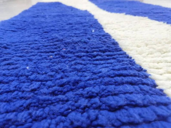 Alfombra marroquí artesanal decorada 250cm x 100cm – Wool, Modern (photo 5 of 10)