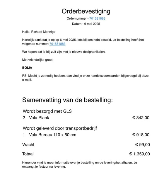 Bolia Design Plank Nieuw In Doos – Wandrek, Wood (photo 3 of 5)