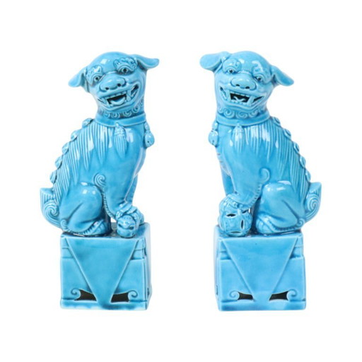 Estatuas de leones del templo del perro Foo de 16 cm