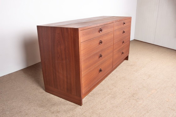 Image 1 of Große Doppelkommode mit 8 Schubladen aus Teakholz von Borge Mogensen für Karl Andersson & Söner, 1960.