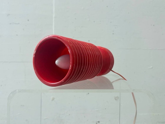 Image 1 of Lampada da tavolo rossa in pietra, stile futuristico, anni '70.
