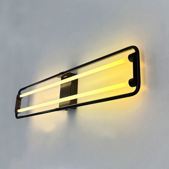 Image 1 of Lampada da parete al neon nero di Gian N. Gigante per Zerbetto, anni '80