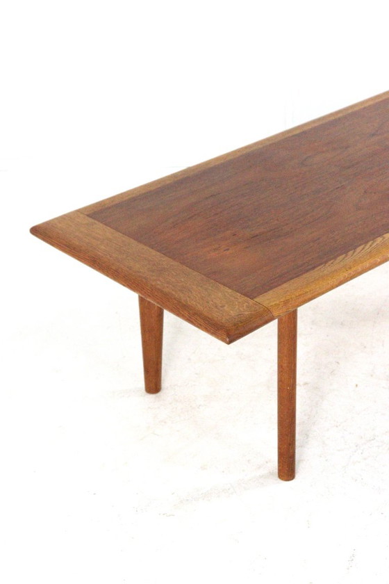 Tavolino da caffè vintage in teak e rovere, restaurato, stile metà secolo. – Tavolini da caffè, Wood (photo 5 of 17)