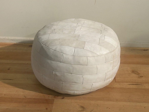 Vintage patchwork poef seventies