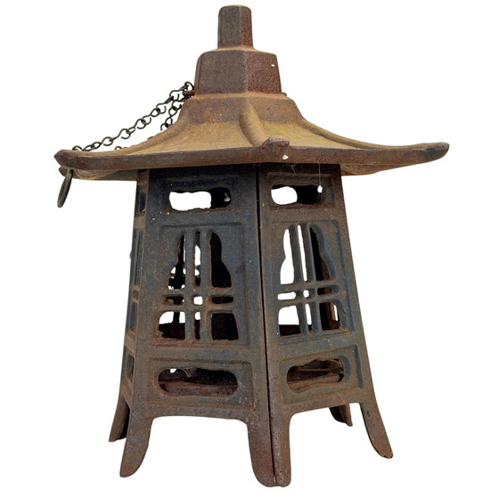 Lanterne de temple tōrō japonaise en fonte – 25 cm – Décoration extérieure, Cast Iron (photo 2 of 9)