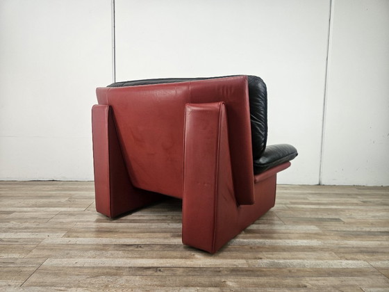 Poltrona in pelle rossa e nera di Nicoletti Salotti – Poltrone (photo 3 of 17)