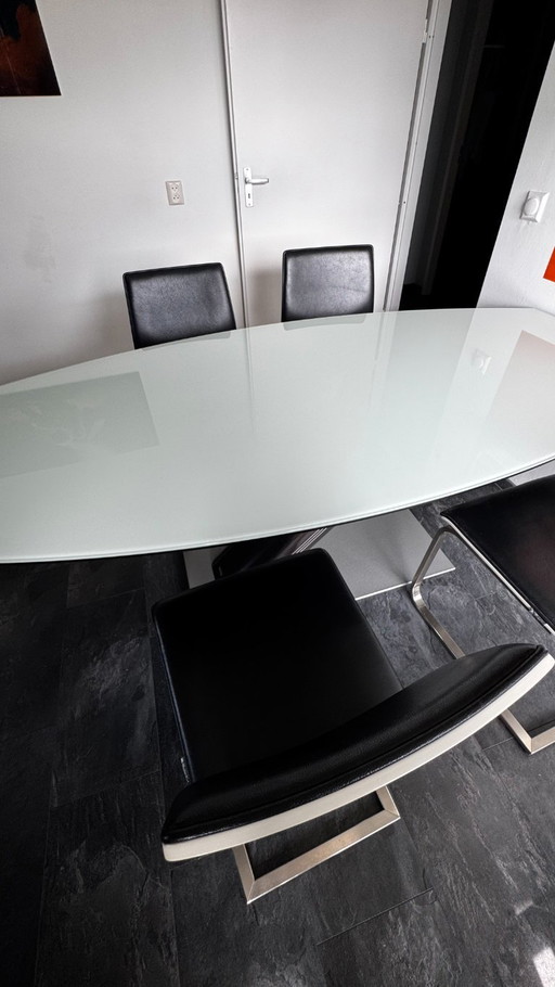 Musterring Dining Set: Table with 4 Chairs