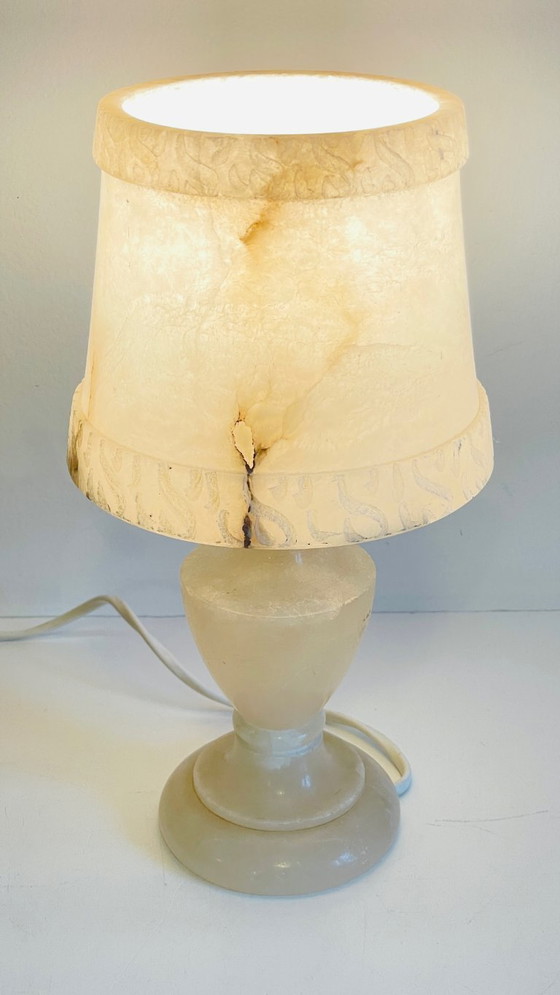 Image 1 of Geometrische albasten lamp, jaren 70