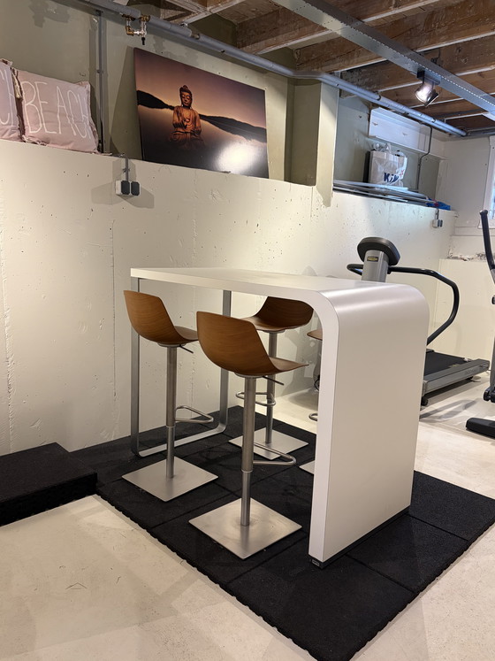 Image 1 of Mobile bar Lapalma con 4 sgabelli (noce)