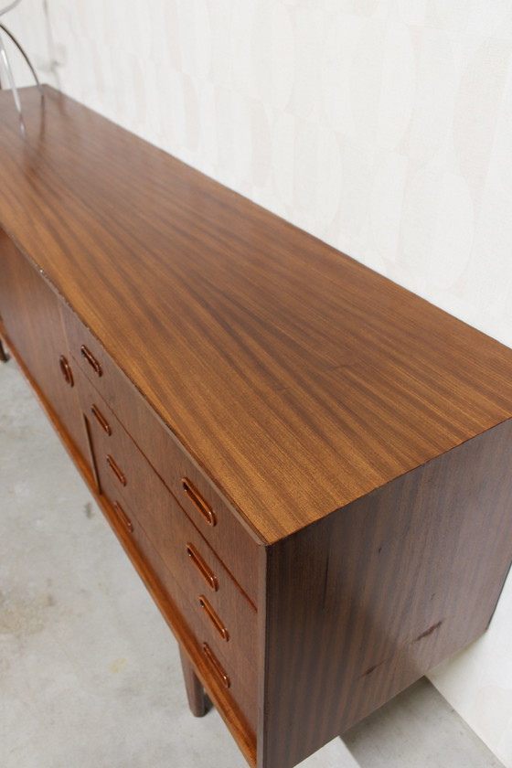 Image 1 of Credenza bassa in teak con mobile TV vintage danese