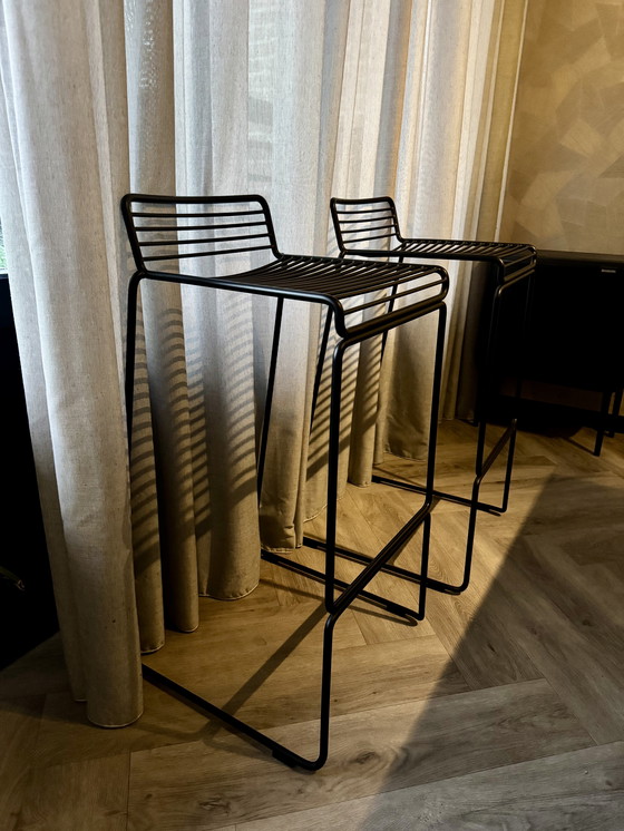 Image 1 of 2x HAY HEE bar stool black 75cm