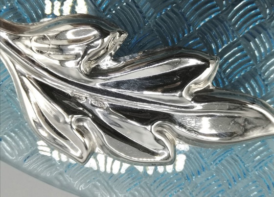 Image 1 of Glass tray with 925 silver friezes