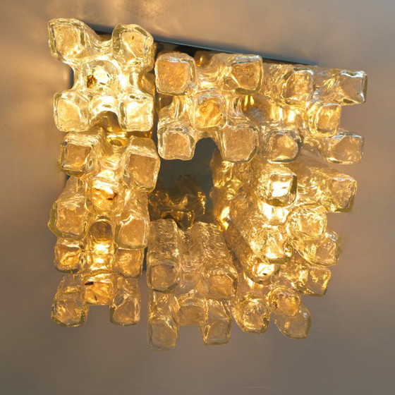 Image 1 of ceiling lamp Kalmar franken model 'granada' ice glass with chrome