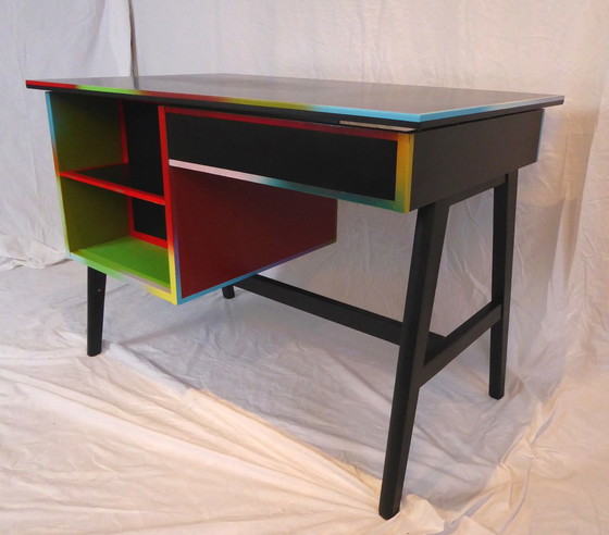 Image 1 of Colourfull Desk with 4 multicoloured drawers