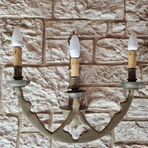 1950s brass wall light from Italy