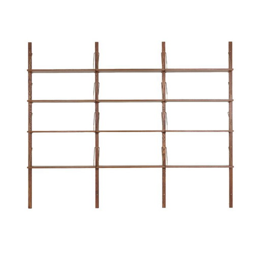 Estantería modular de teca, diseño danés, década de 1970, fabricada en Dinamarca.