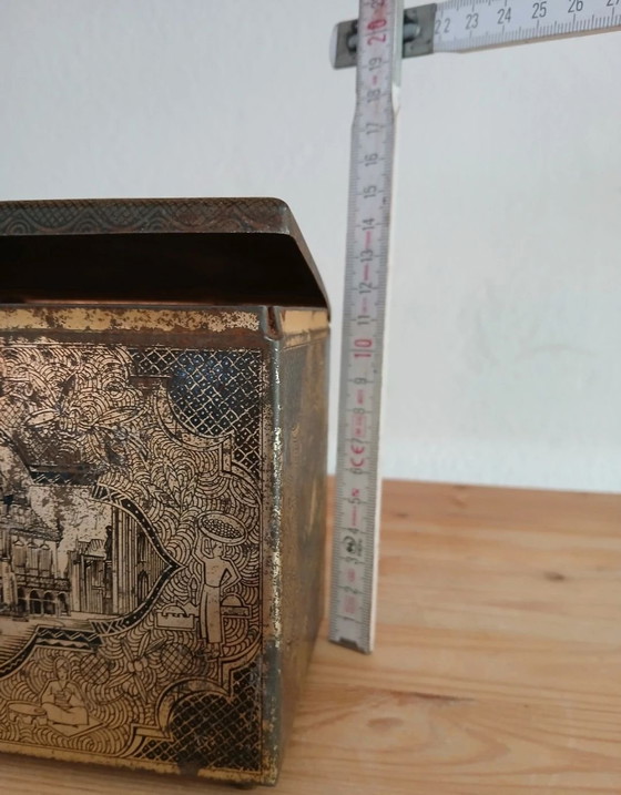 Vecchia lattina di caffè Eduscho Scatola di latta vintage da collezione – Oggetti decorativi, Metallo (photo 10 of 10)