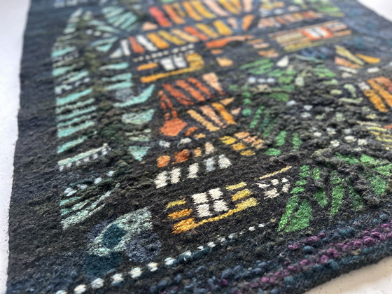 Image 1 of Tapisserie tuftée polonaise « Stara Robota » par Ewa Januszkowska pour ZWW (ca. 1965-1975)